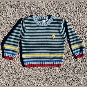 Big Bird Vtg Y2K Sesame Street Stripe Knit Sweater Youth Size (5T)